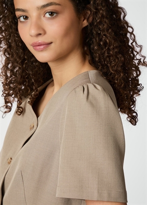 Jules structure bluse Dark Taupe Neo Noir